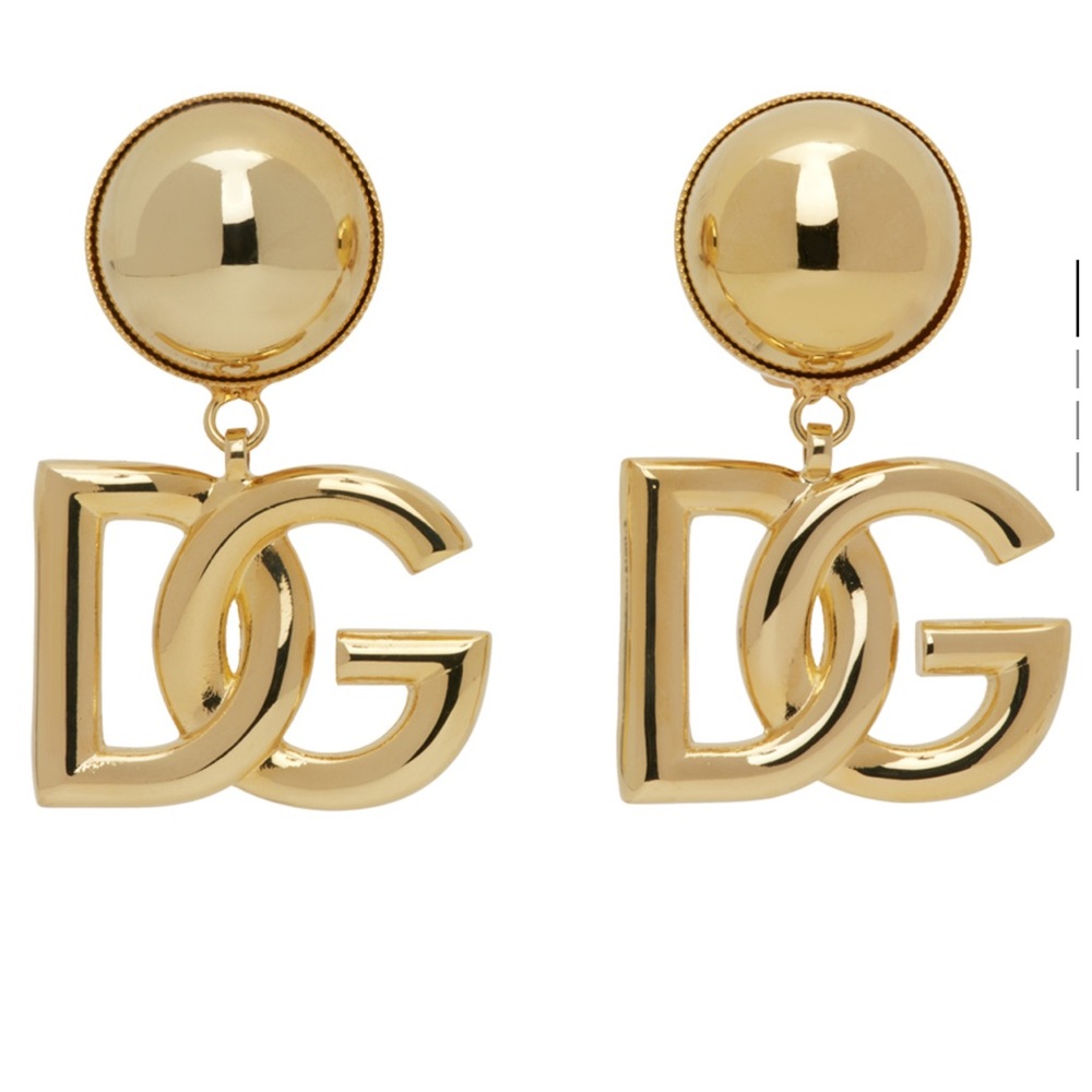 Dolce & Gabbana gold DG earrings
